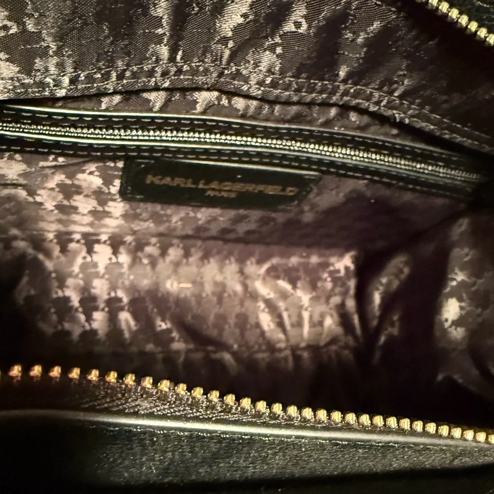 Karl Lagerfeld Paris NWT Multicolored Maybelle Graphic Logo Patch Satchel (P216) - Picture 13 of 14